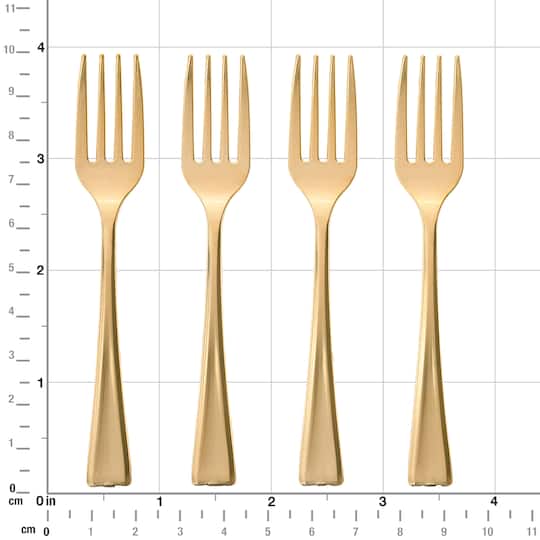 Gold Mini Forks by Celebrate It™, 24ct.